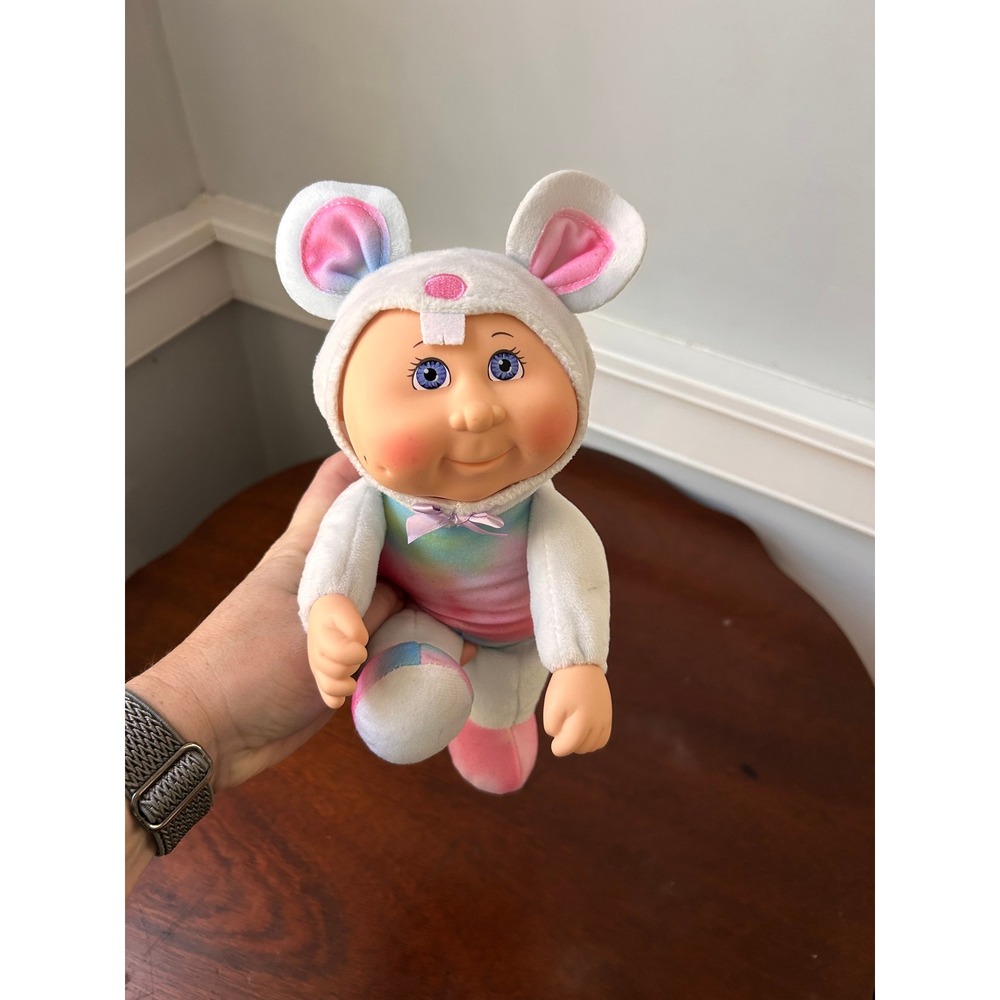 Cabbage Patch Kids Cuties White Mouse Tie Dye Plush Doll 9 Inch Toy CPK